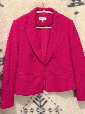 Laura Pink Bouclé Double-Breasted Blazer